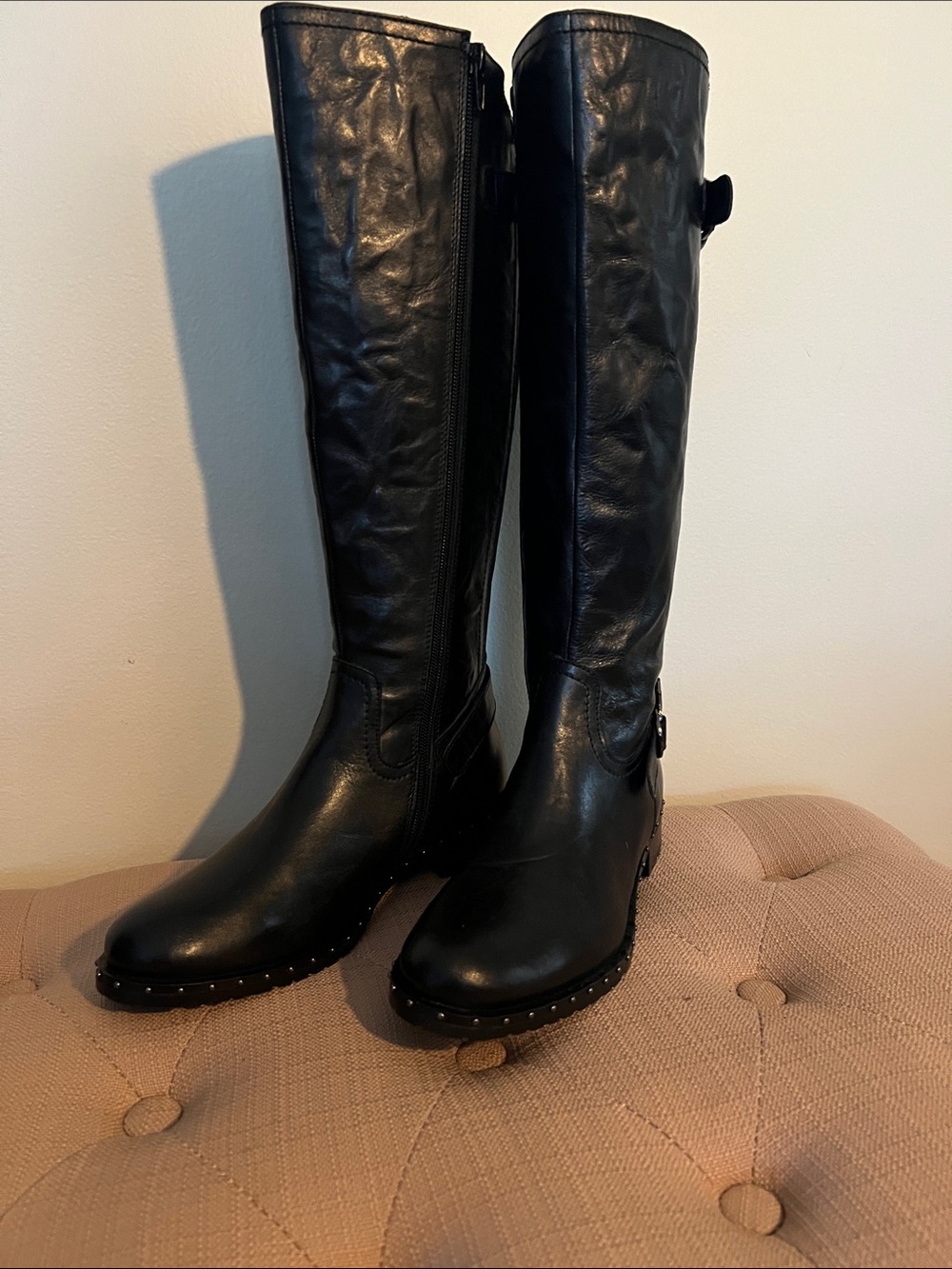 Vintage Foundry Co. Sahara Leather Women's Black Tall Riding Boots